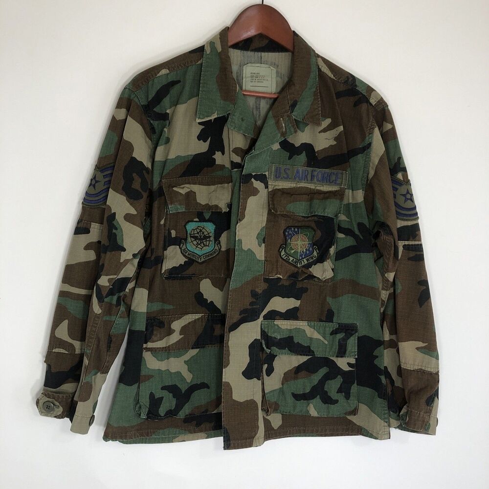 US AF Field Jacket M- X Short Woodland Camo Cold Weather Field Coat Combat